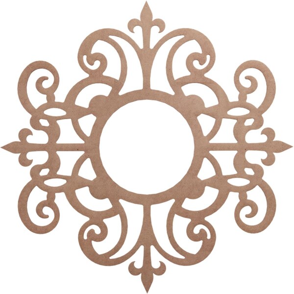 Ekena Millwork Dijon Wood Fretwork Pierced Ceiling Medallion, Wood (Paint Grade), 36"OD x 11 3/4"ID x 3/8"T CMWP36X36X0375DIMF - main